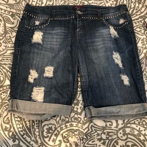 Torrid denim shorts Bermuda length